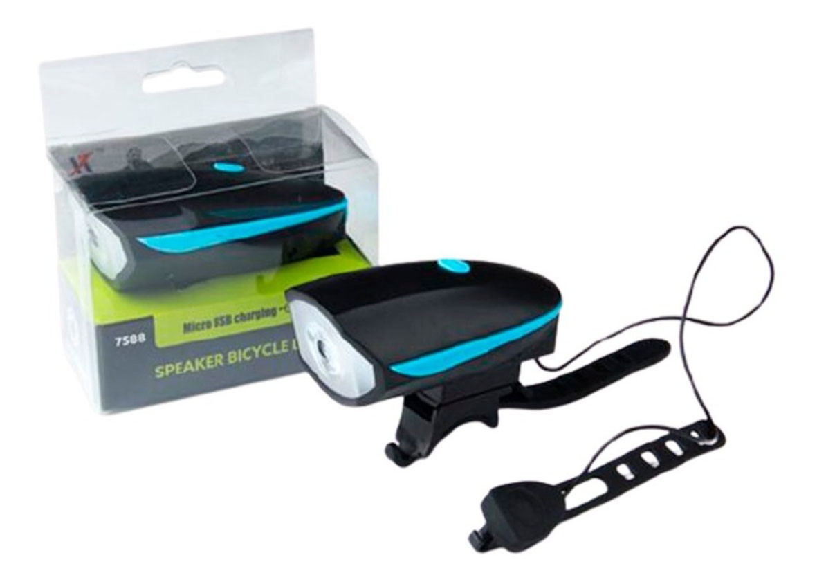 Luz Led Blanca 250lm Con Pito Bicicleta