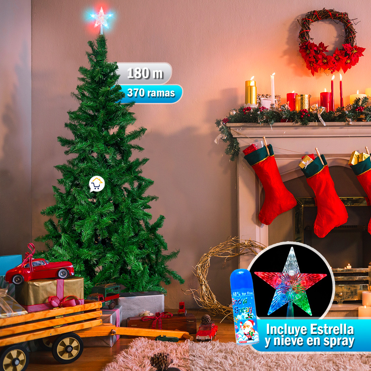 Árbol Navidad 1.80 M Estrella S34D