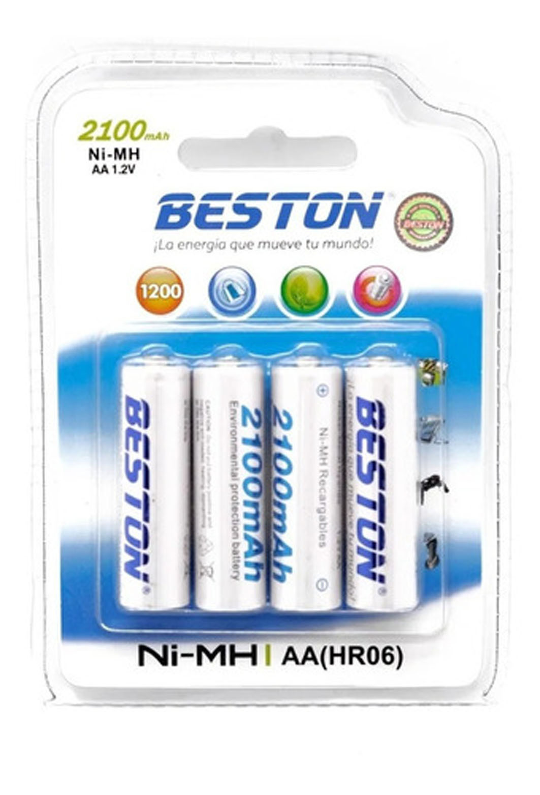 Pila Bateria Recargable Aa X4 1500mah Ca