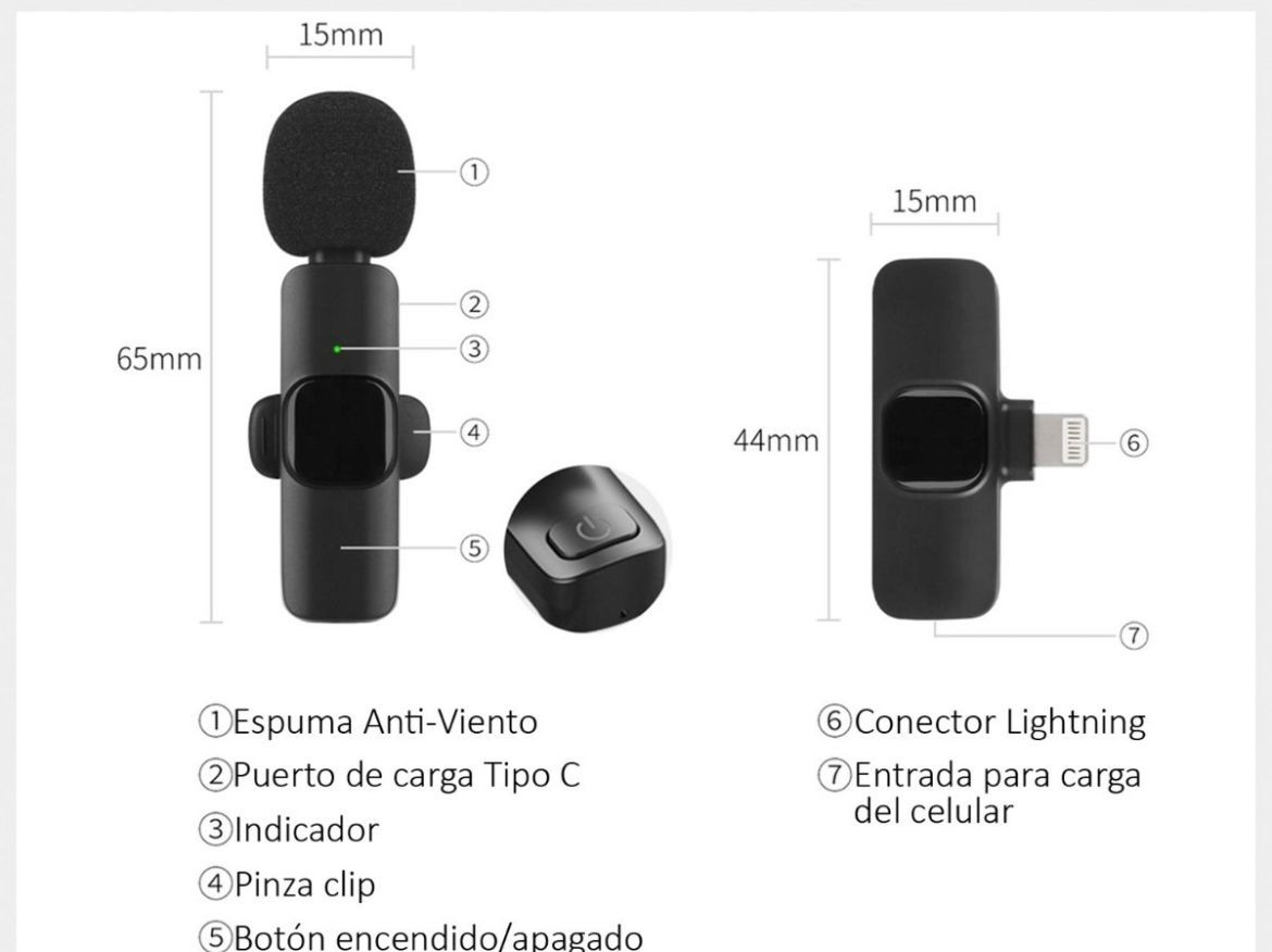 Micrófono de iPhone una Solapa