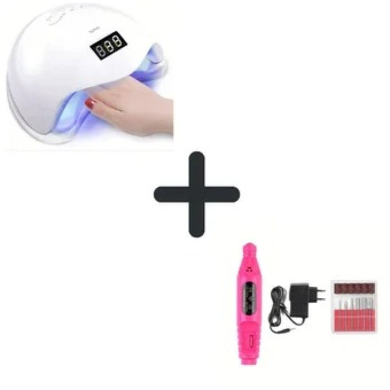 Combo uñas profesionales pulidor+lampara