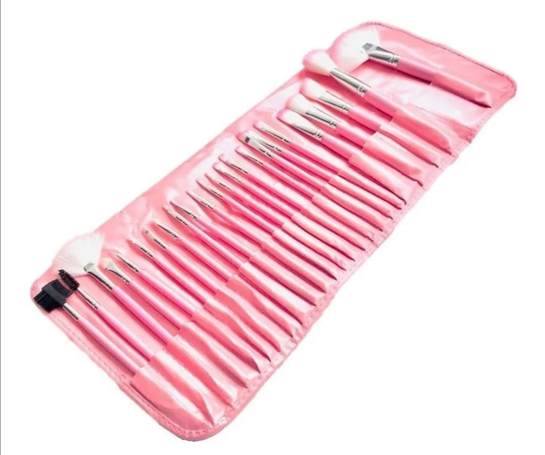 Set 24 Brochas maquillaje+estuche