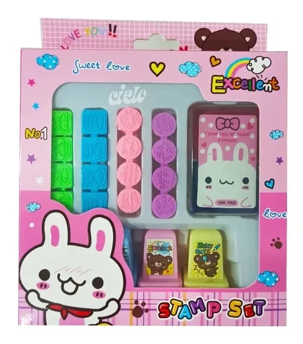 Set Sellos Infantiles Princesas 21Pcs