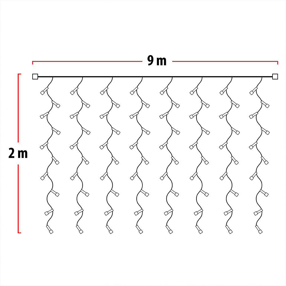 Luz Cascada 9X2 Metros 900 LED 2025 - Imagen 5