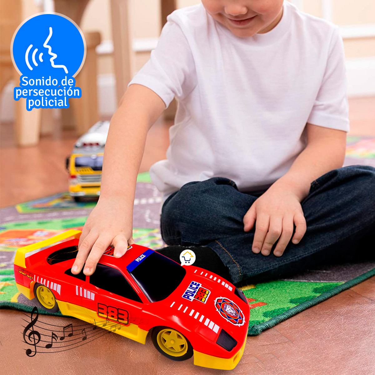 Carro Juguete Policía Deportivo 88116