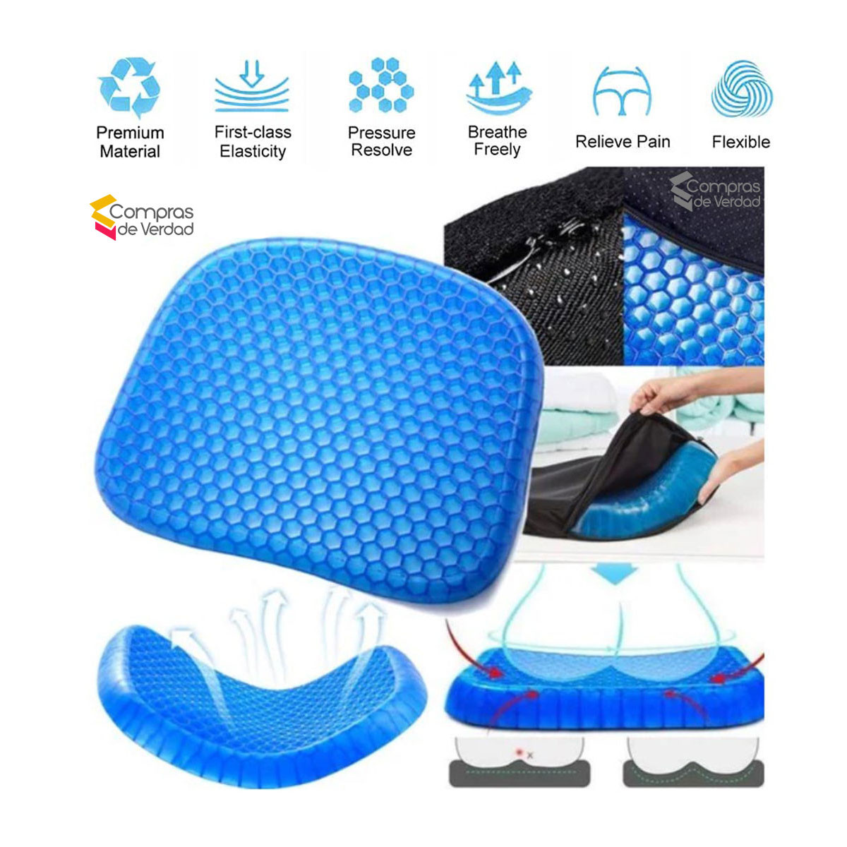 Cojín Almohada Para Silla Gel