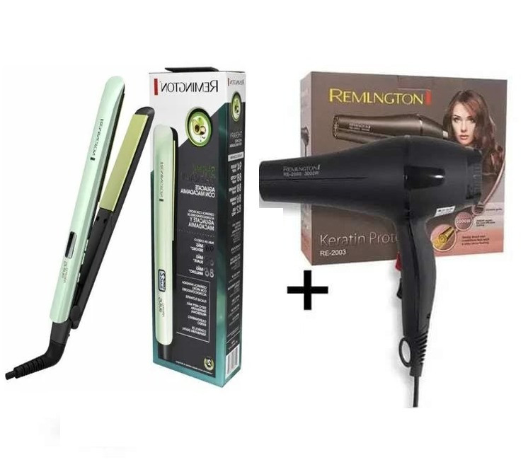 Plancha aguacate mas secador remington