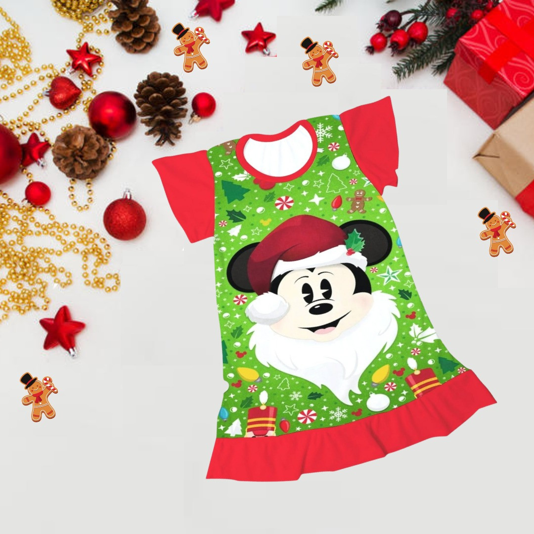 pijama niña mickey santa