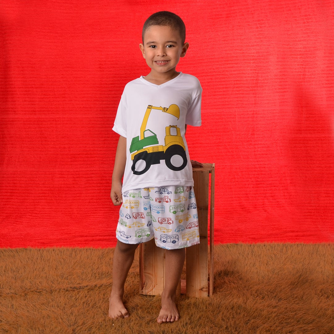 pijama niño bulldozer