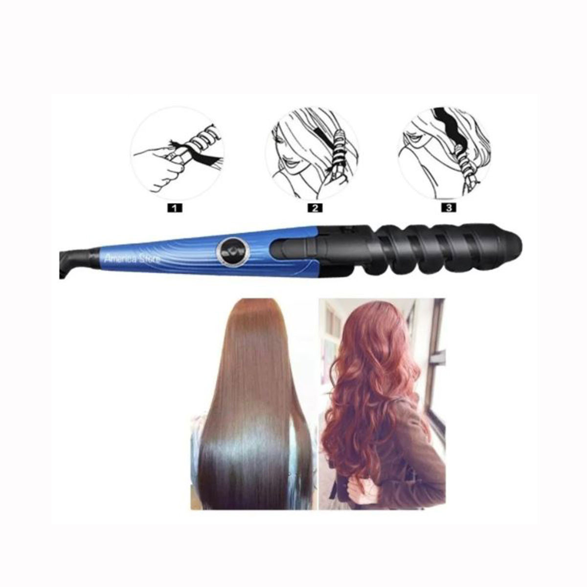 Combo Plancha Peine Rizador Nano