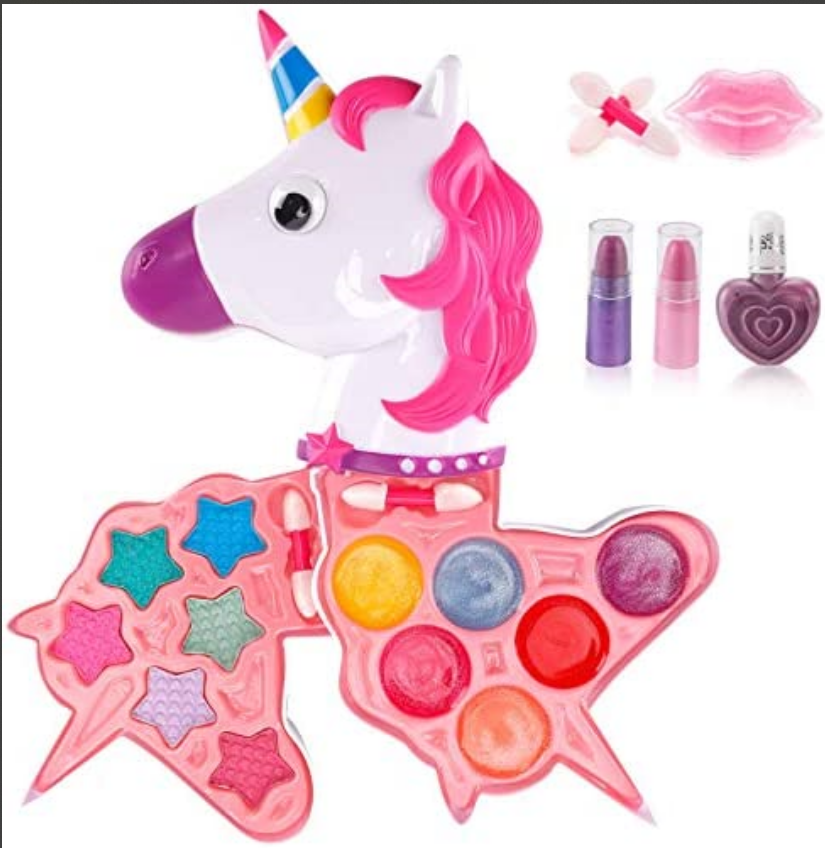 Set Kit Maquillaje Unicornio Niña Rosado