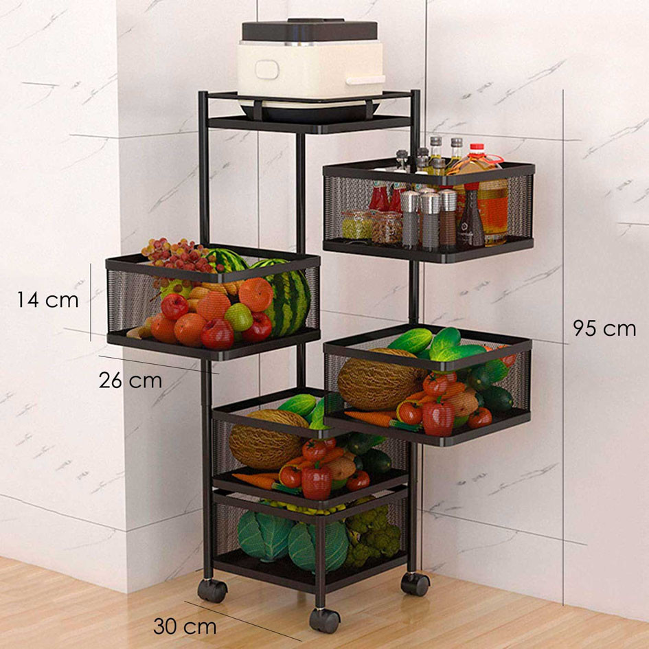 Estante Giratorio 4 Niveles Cuadrado Alm - Imagen 3