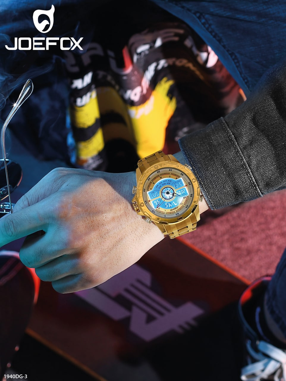 RELOJ JOEFOX DOBLE HORA HOM 1940DG-3