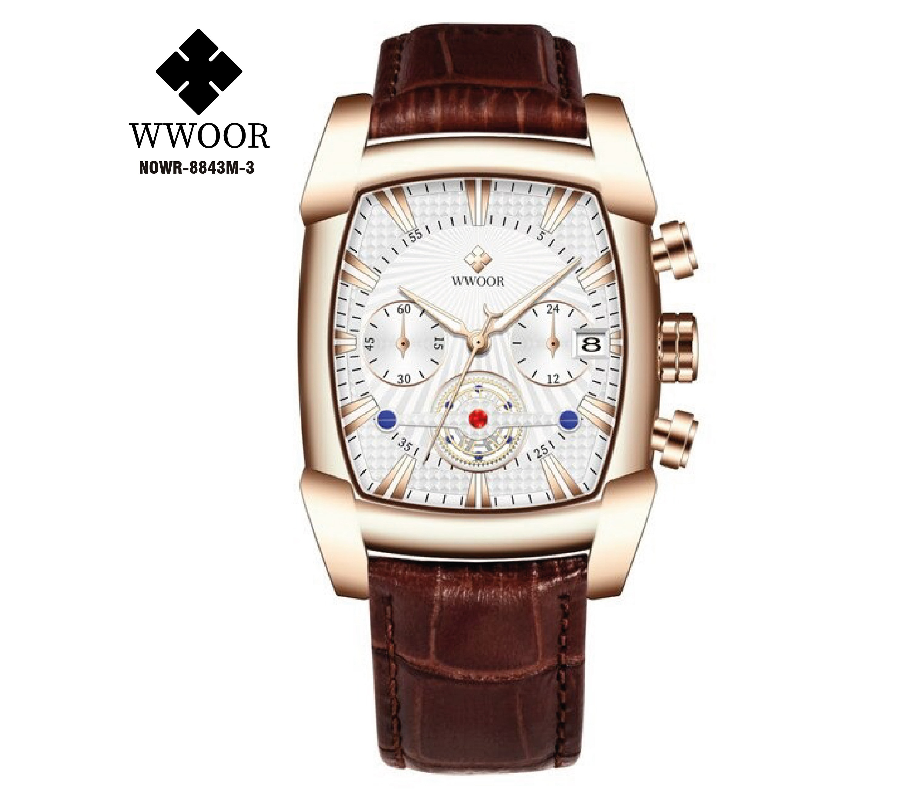 RELOJ WWOOR CRONOGRAFO CUAD NOWR-8843M-3