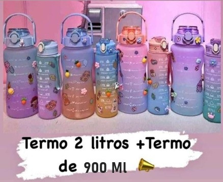 Combo Termo Agua 2L+Termo 900 Ml PINES+S