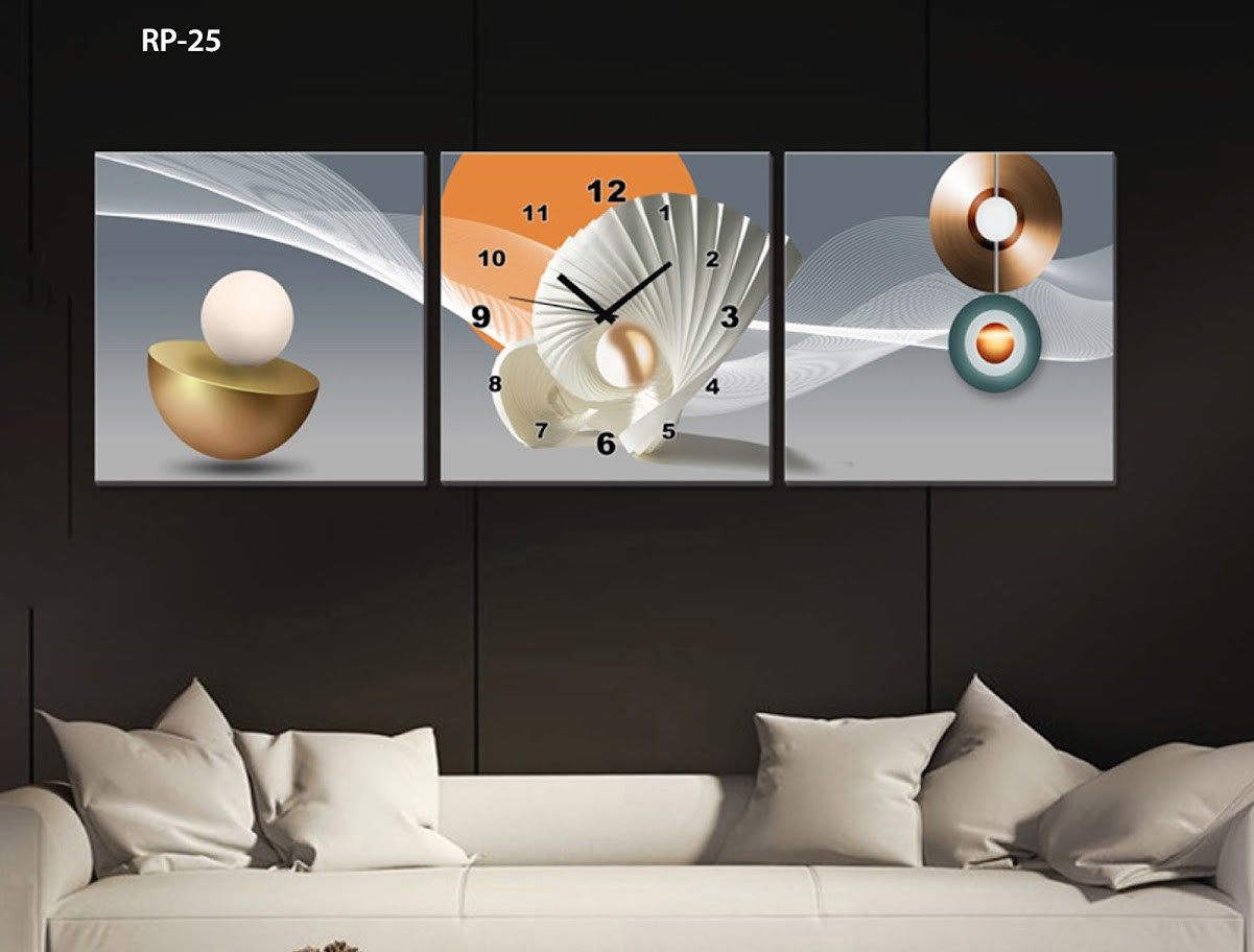 RELOJ PARED ESTILO POLIPTICO 3 PIE RP-25