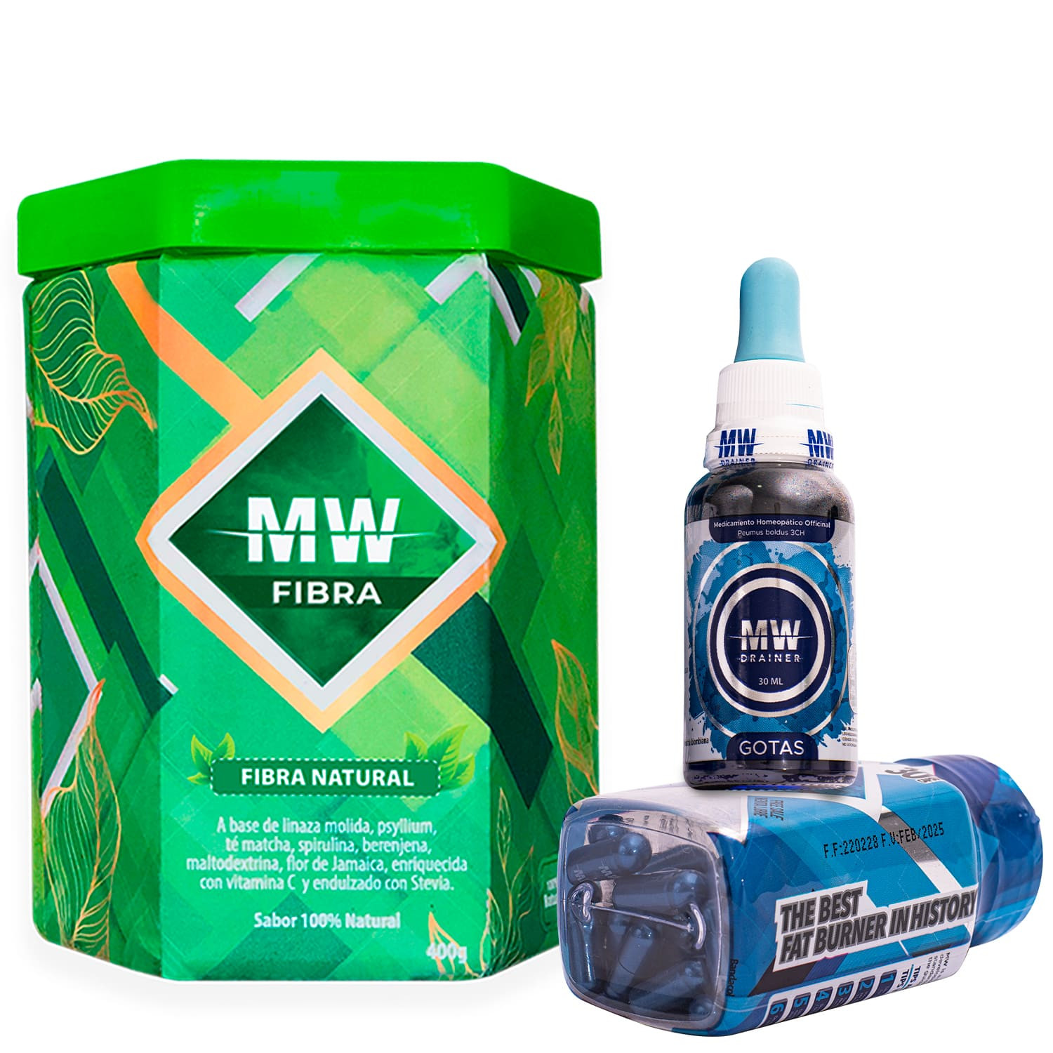 KIT X 3 MW | Fibra + Quemador + Drenador