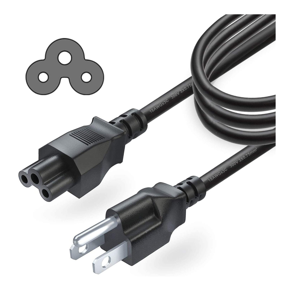 Cable De Poder Alimentación Trébol 1.5 M