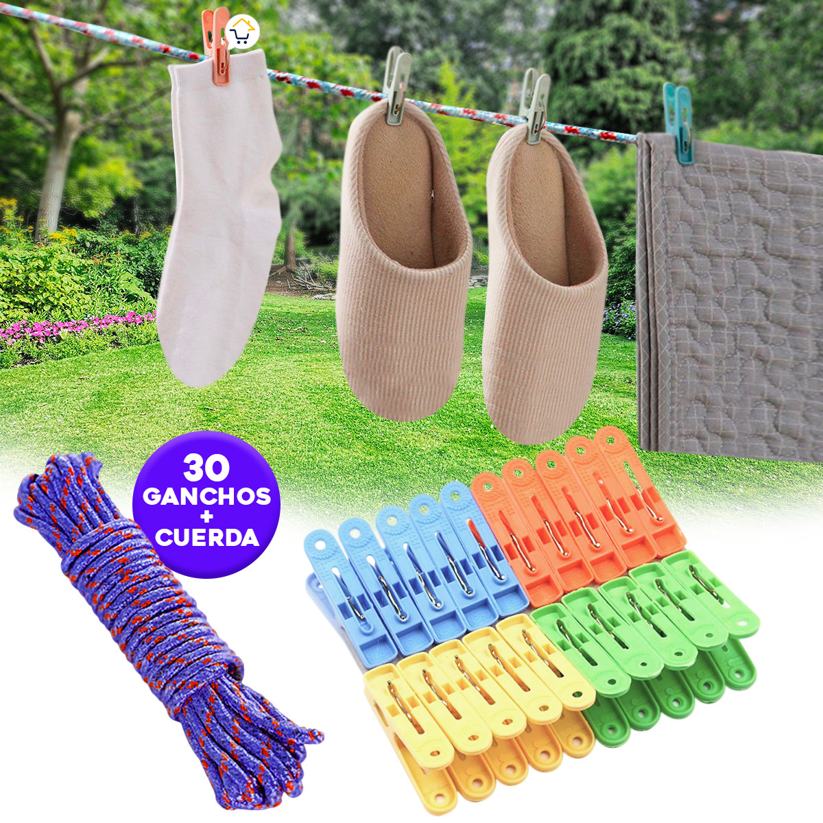 Set 50 Pinzas Para Colgar Ropa S220221