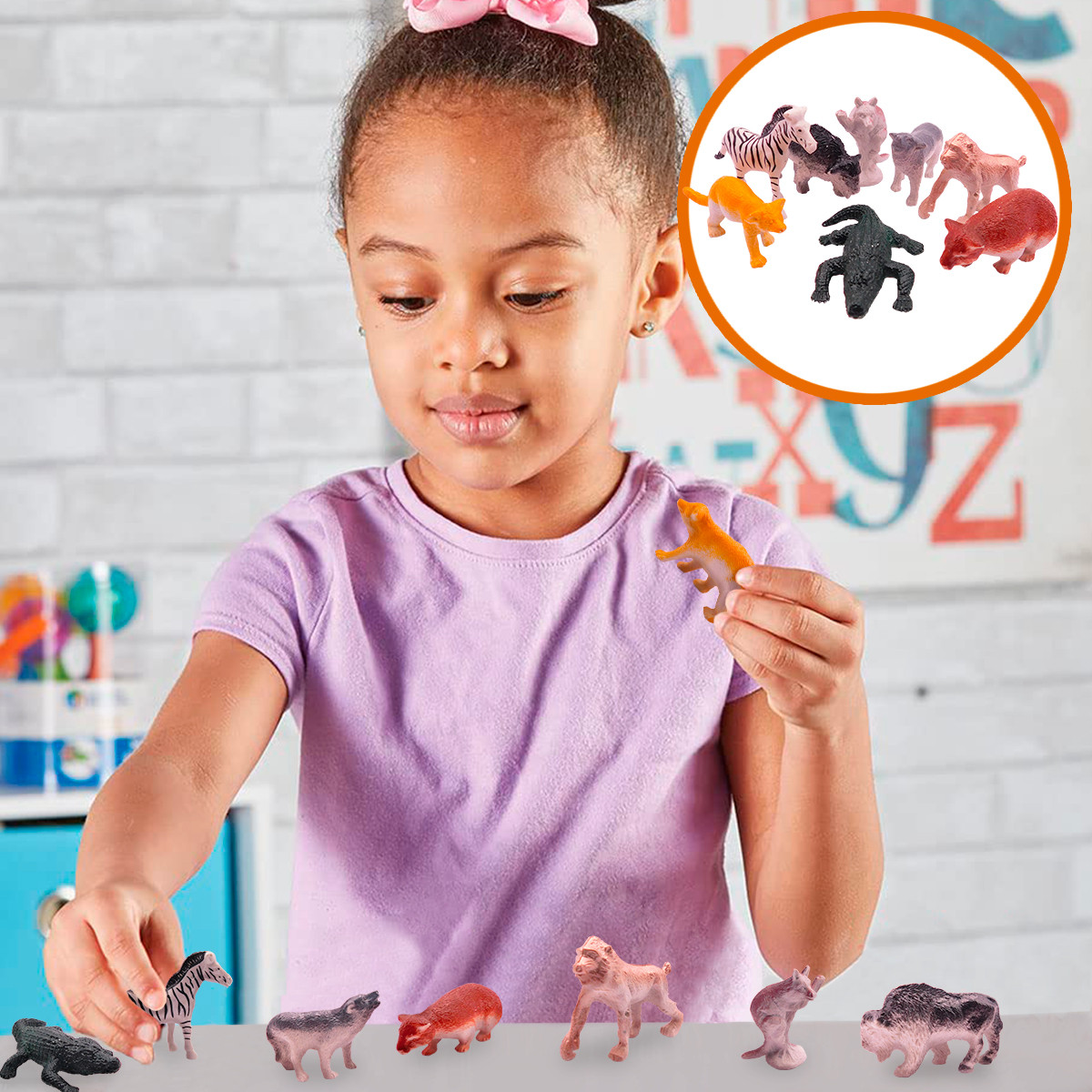 Figuras Animales Salvajes X8 GM1911-123