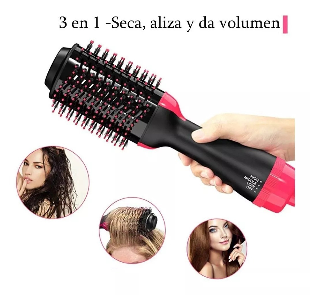 Cepillo Secador Giratorio 3 En 1