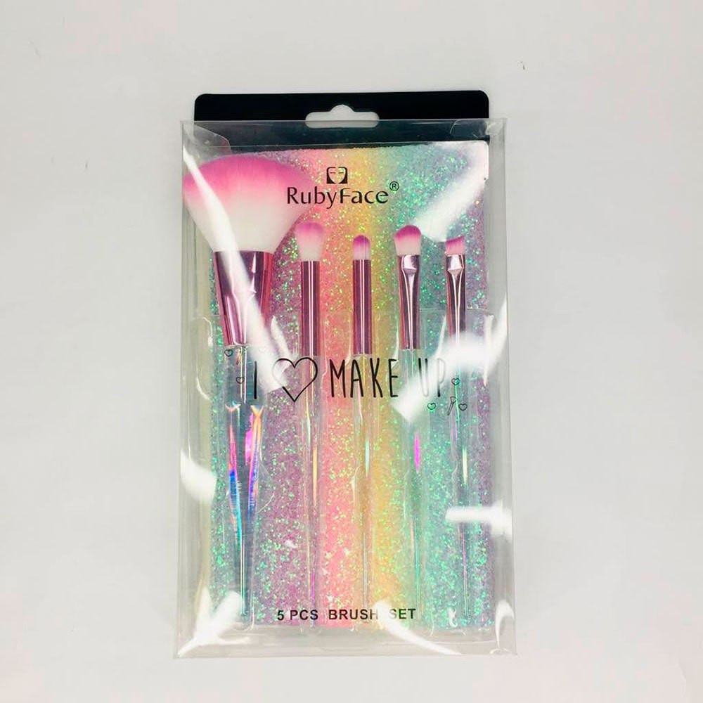 RUBYFACE® SET DE BROCHAS X 5 MAS COSMETI