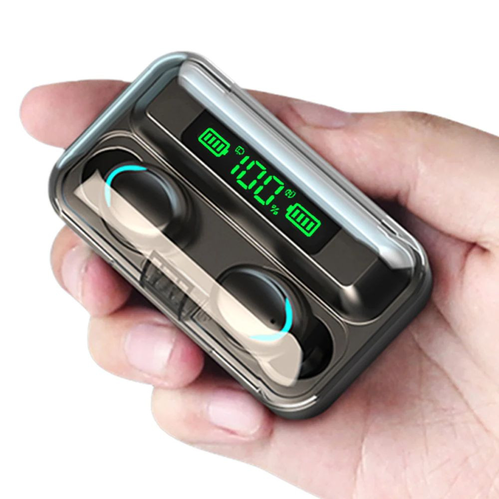 Audifonos In-Ear Inalámbricos F9 Negro D