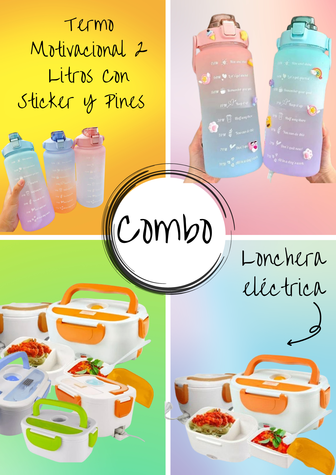 COMBO LONCHERA ELECTRICA + TERMO 2 LITRO