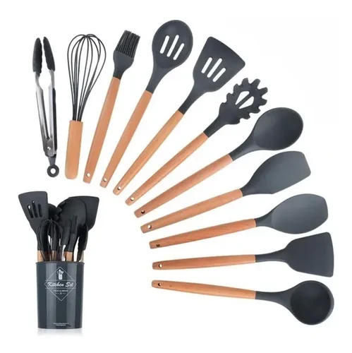 Set De Utensilios Cocina En Silicona X12 - Imagen 2