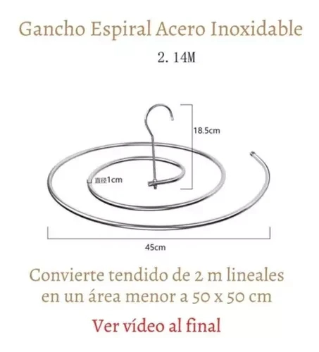 Tendedero Espiral De Metal Para Cobijas - Imagen 3