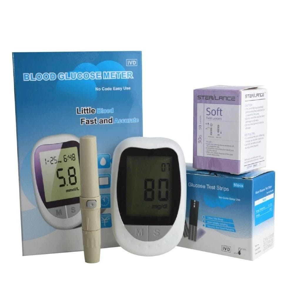 Glucometro digital con agujas y lancetas