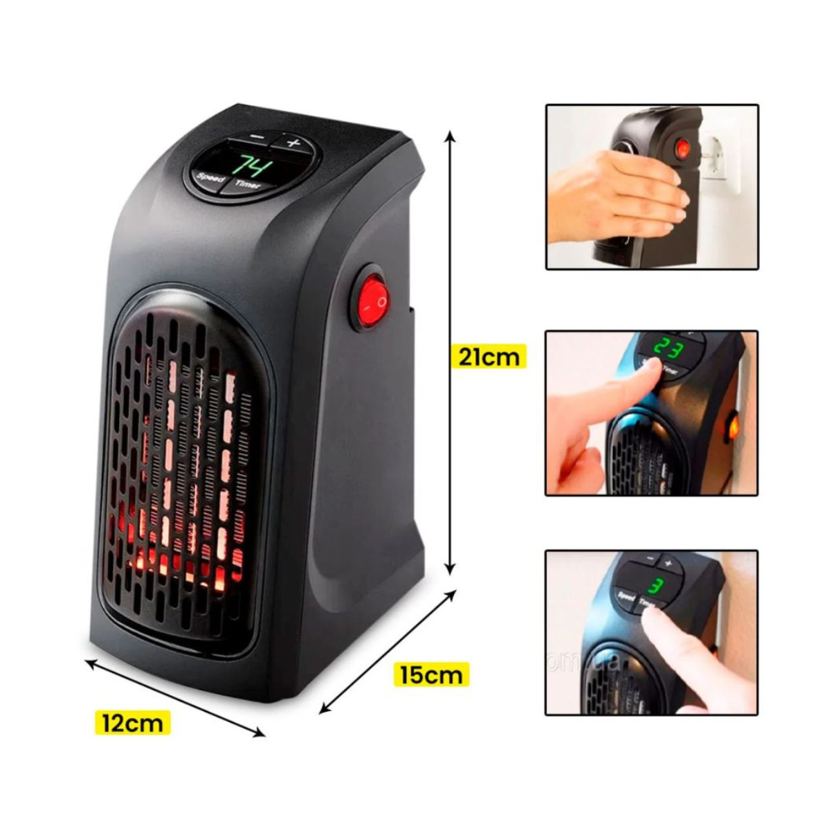 Calentador Ambiente Portátil Calefacción - Imagen 4
