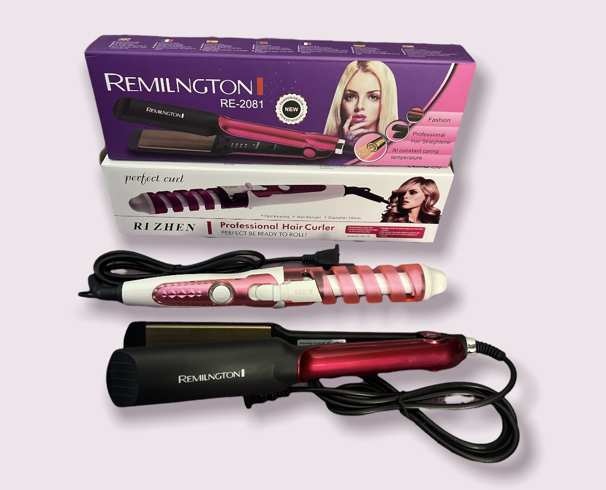 combo plancha y rizador remington copia