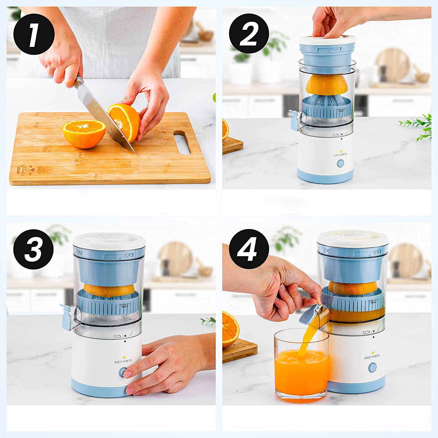 Exprimidor de zumo electrico recargable - Imagen 3