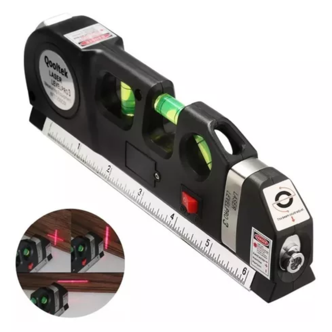 Nivel Laser 3 Burbujas Con Metro Alinead