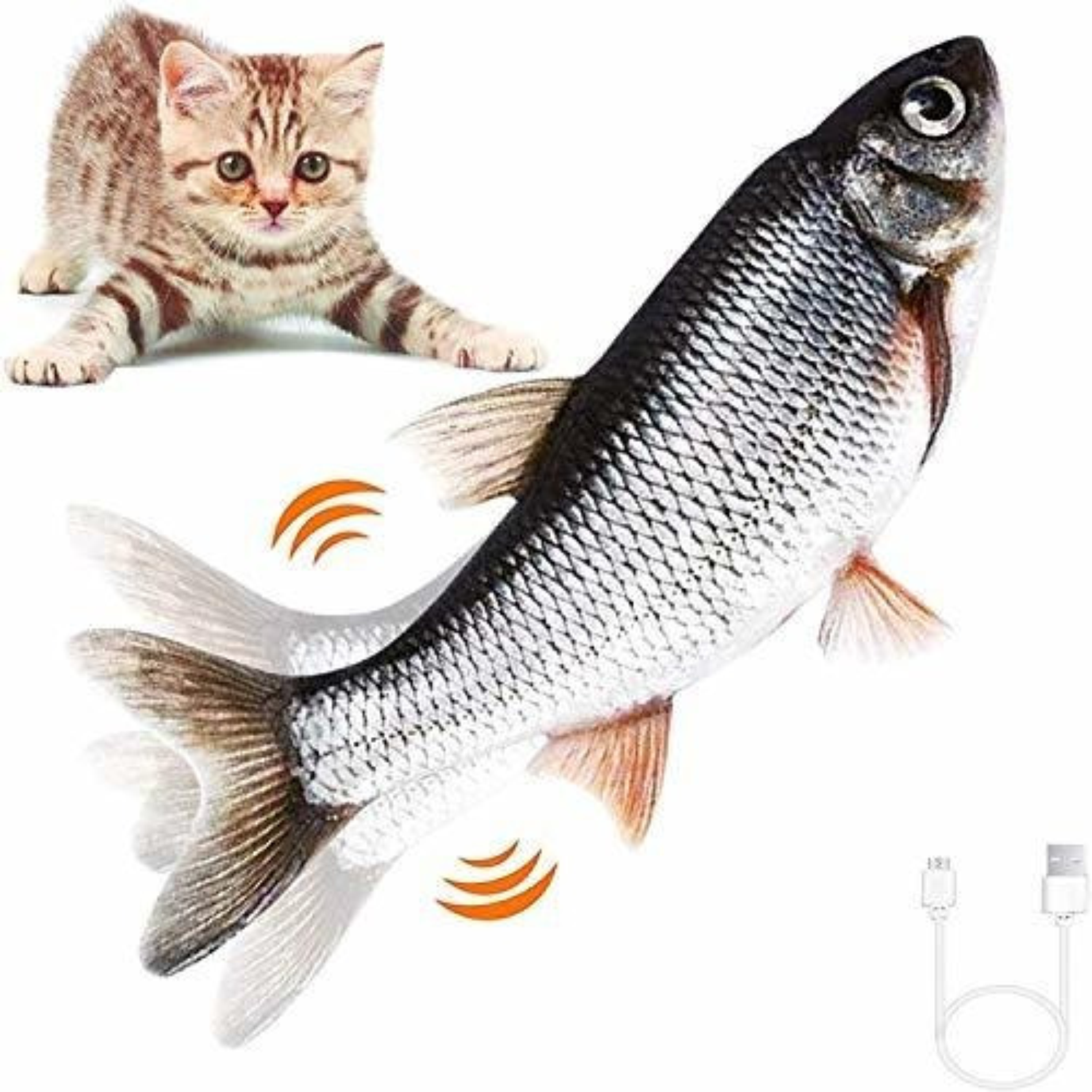 Peluche pez para gato con movimiento