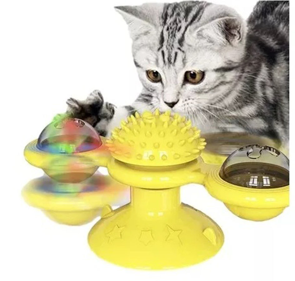 Juguete Giratorio Para Gato Con Luz Y Ye - Imagen 2