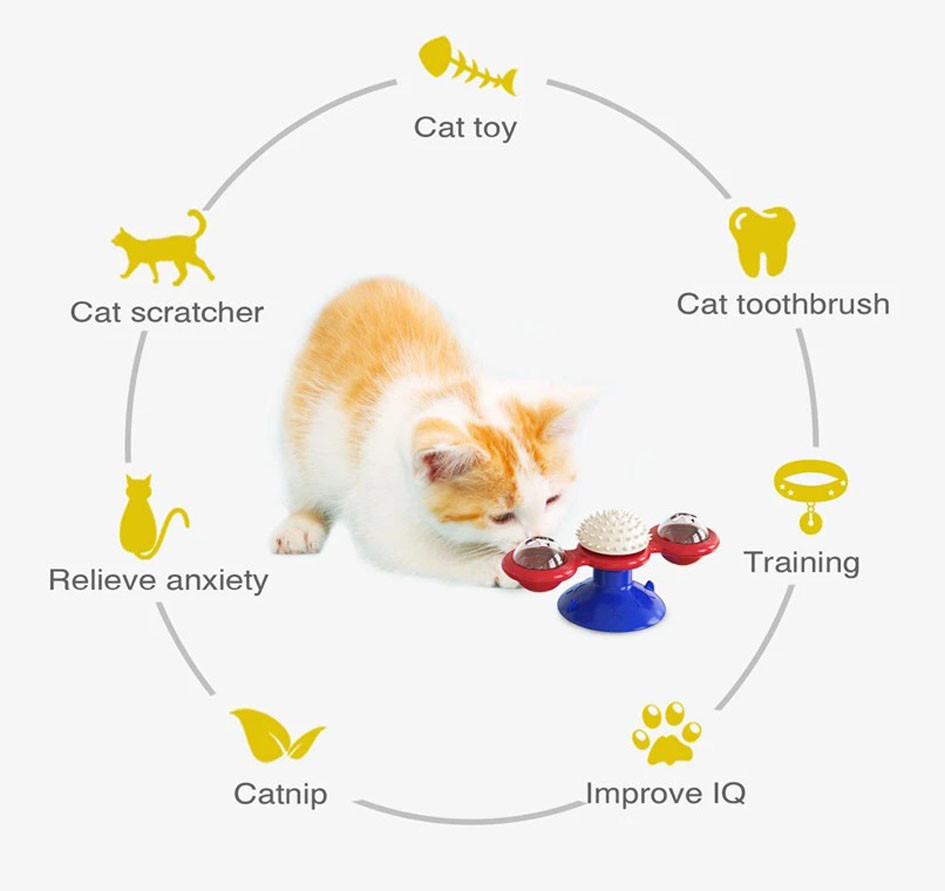 Juguete Giratorio Para Gato Con Luz Y Ye - Imagen 3