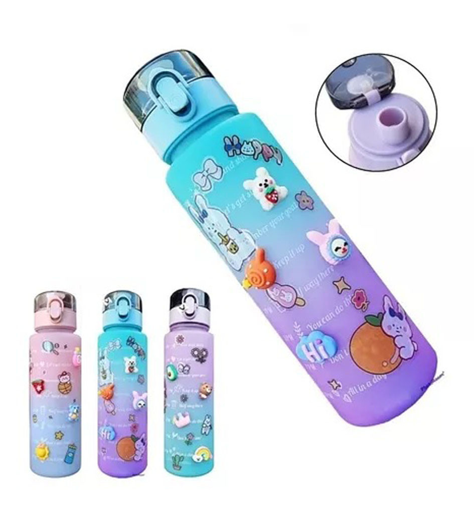 Termo Botella Agua 1 Lt Motivacional Gim