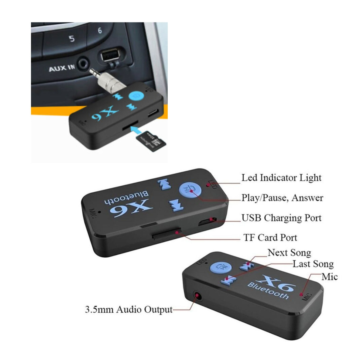 Receptor Bluetooth Manos Libres Carro