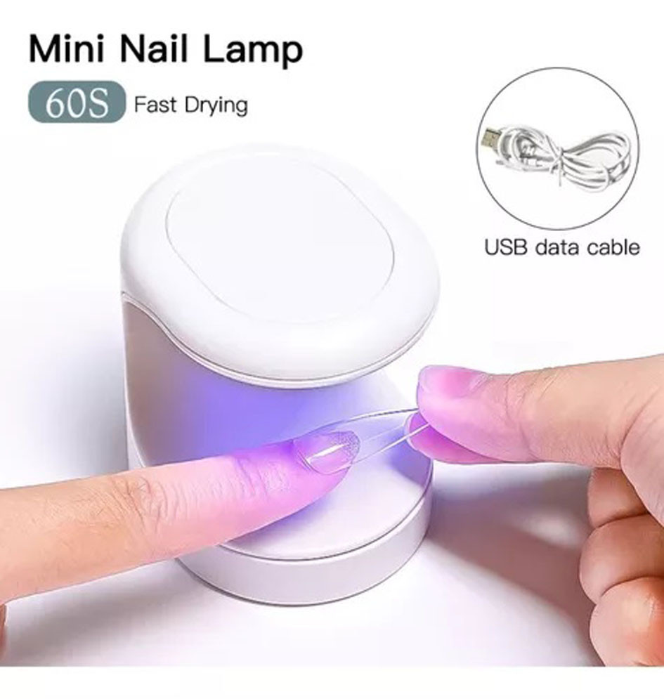 Mini Lampara Uñas Led Gel Acrilico Luz U - Imagen 4