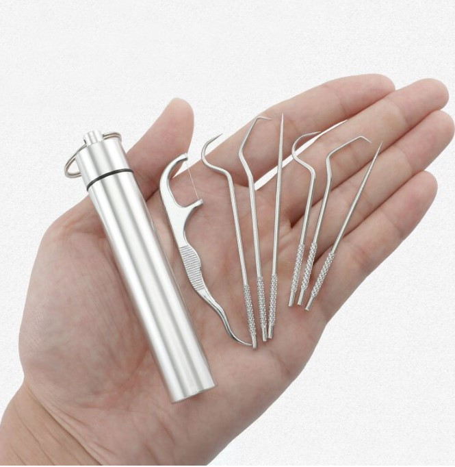 Juego de palillos de dientes de acero in