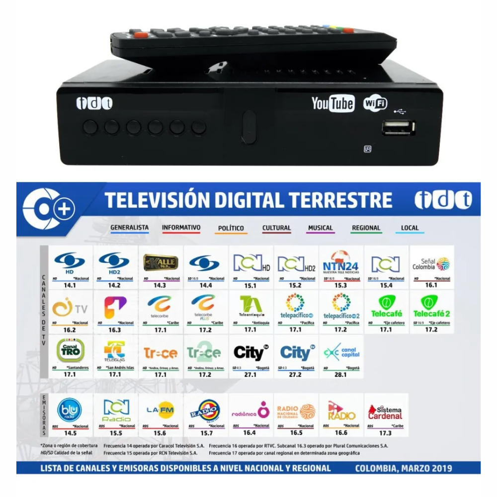 Decodificador Tdt Antena Wifi Youtube - Imagen 2