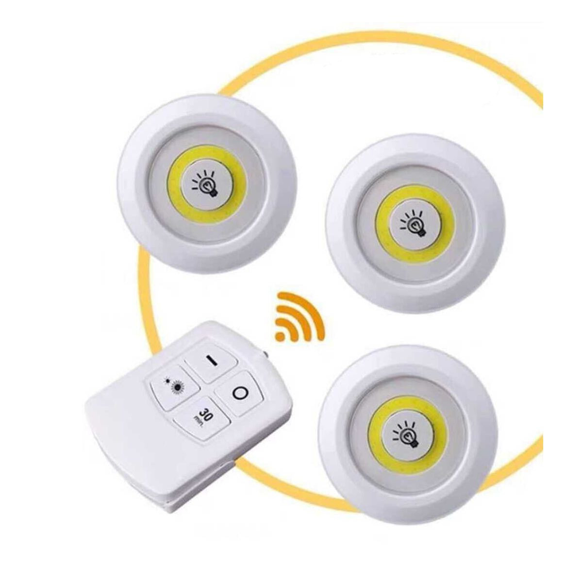 Lampara Luz Led set por 3 con Control