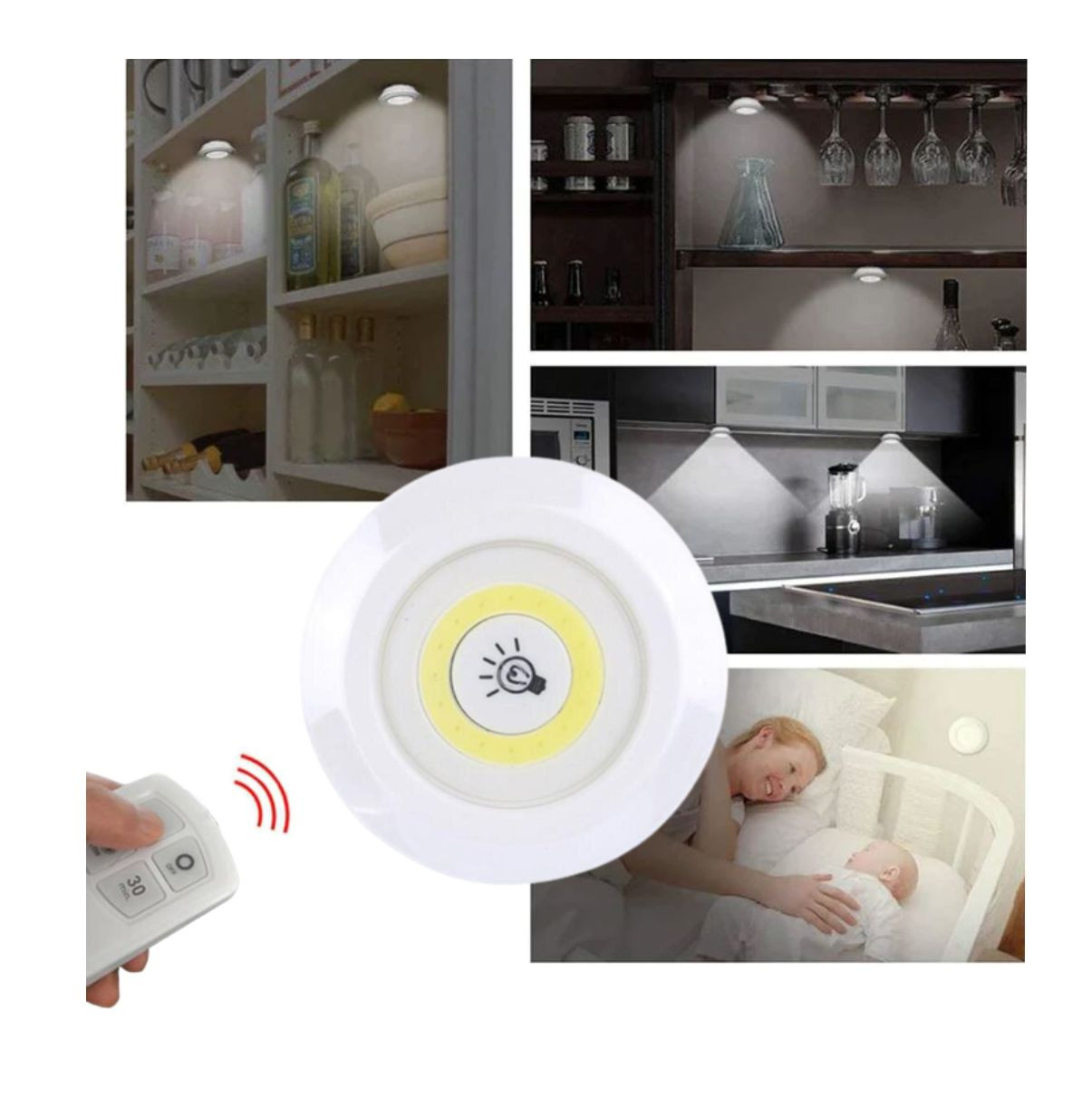 Lampara Inalámbrica X 3 + Control Adhesi