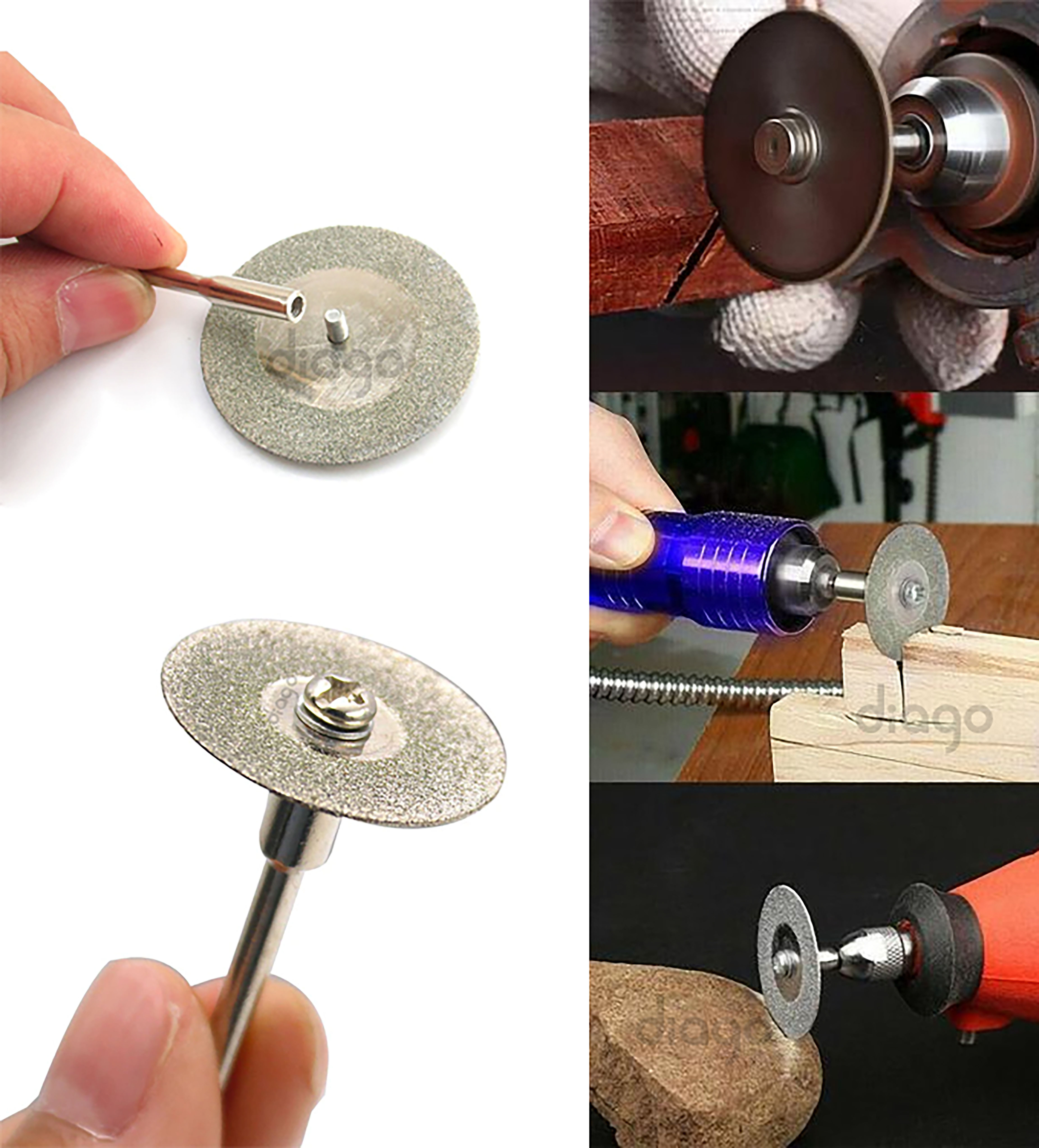 10 Mini Discos De Corte Diamantados 30mm