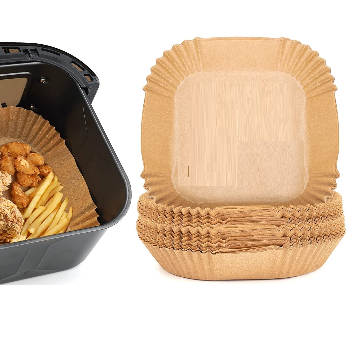 Molde para air fryer y horno x100 piezas