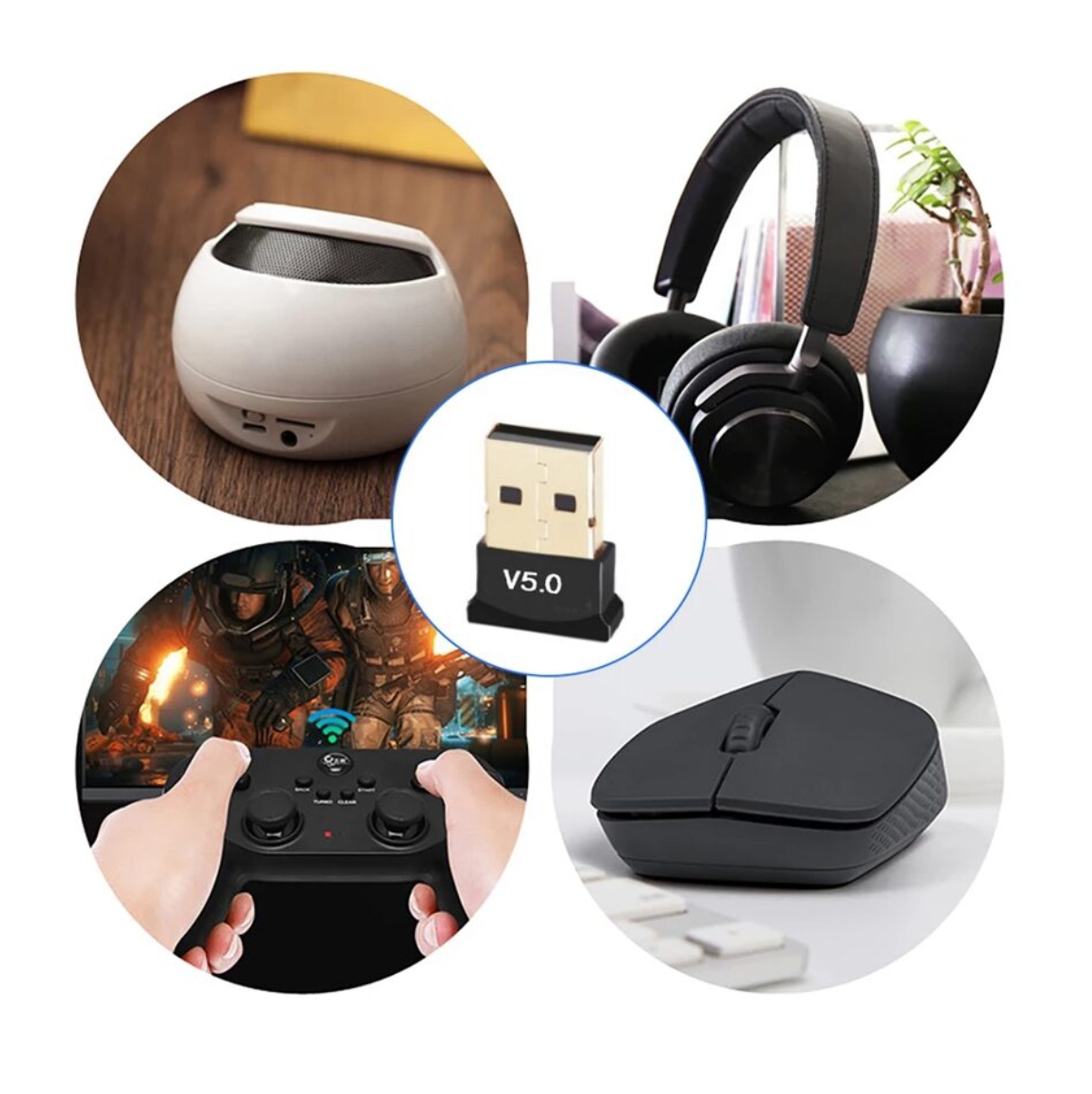 Adaptador Bluetooth Usb 5.0 Pc - Imagen 4