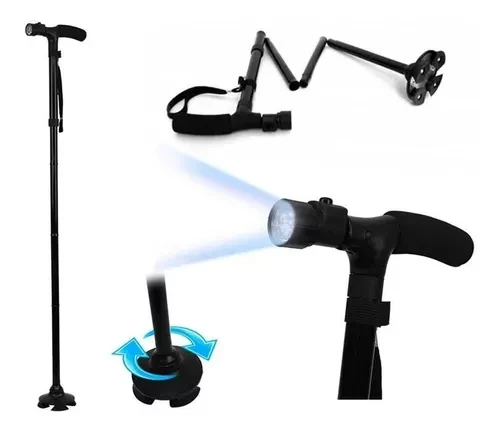 Baston Trusty Cane Plegable Con Luz Led