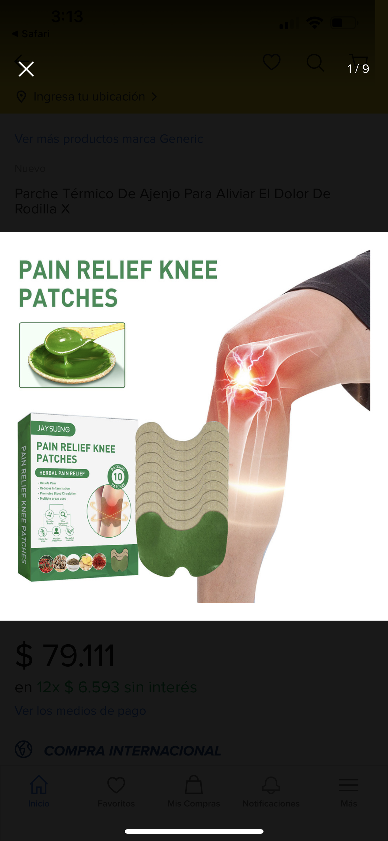 Parche dolor de rodilla x 10